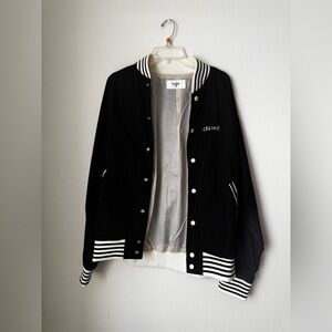 Black Celine Bomber Jacket